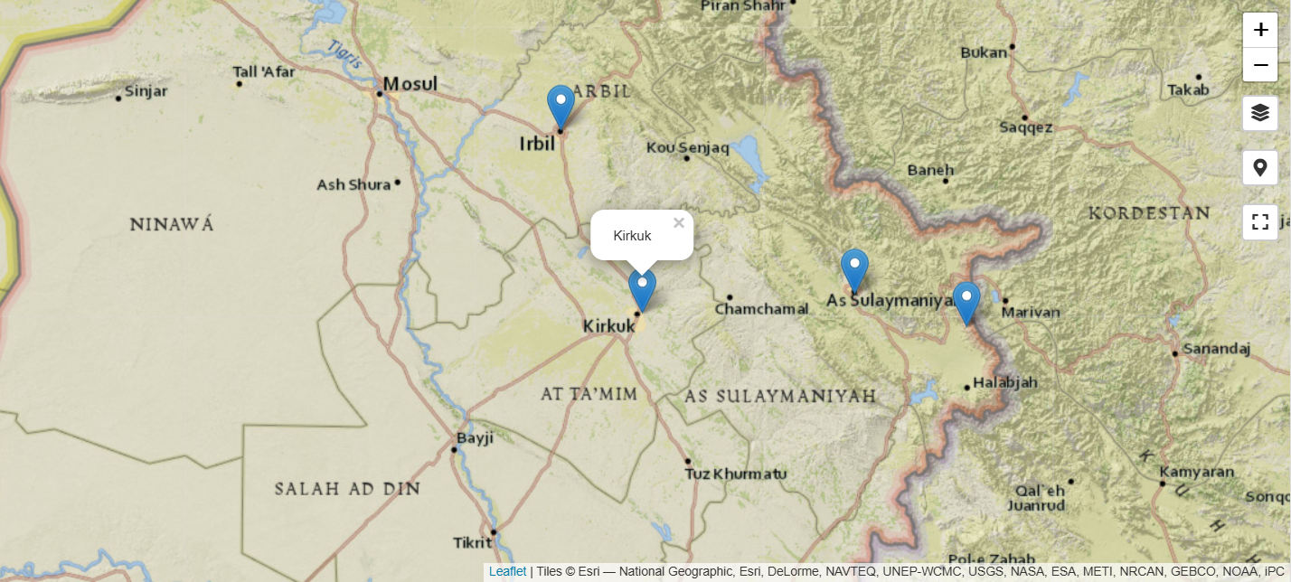 kurdistan-weltkarteder Erde